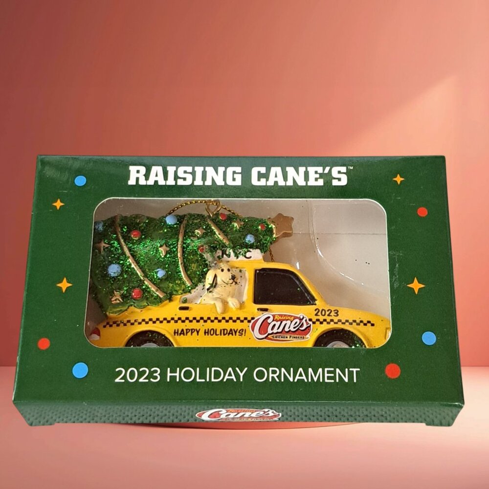 Raising Cane's Chicken Ornament New York City Theme Dog Taxi NYC 2023 NIB Canes